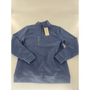 New Walter Hagen Clubhouse‎ Midweight 1/4 Zip Pullover Sweater Size S Small Blue